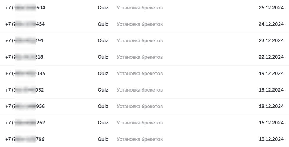 Заявки на брекеты в стоматологическую клинику